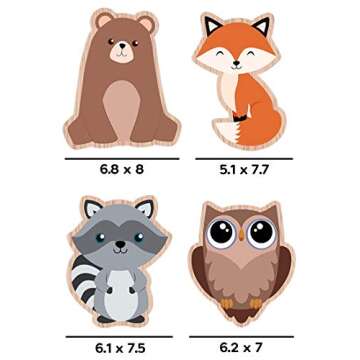 12 Woodland Animals Cutouts by Red Fox Tail - Creative Party Decorations