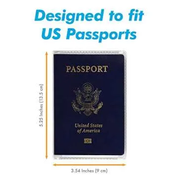 Waterproof Passport Cover Pack of 6 for Travelers