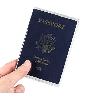 Waterproof Passport Cover Pack of 6 for Travelers