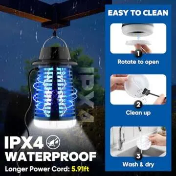 Bug Zapper with LED Light - Outdoor & Indoor Insect Killer