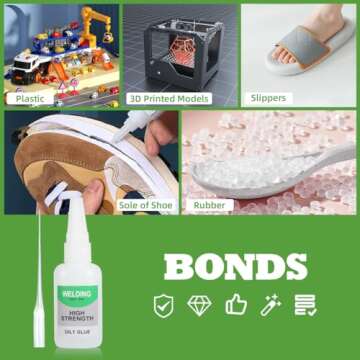 Jue-Fish Welding High-Strength Oily Glue - Ceramic Glue for Porcelain and Pottery Repair, Waterproof, No Smell, Temperature Resistant, for Shoes, Metal, Plastic, Wood, Leather, Glass, DIY, 2 Pack