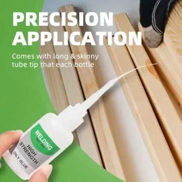 Jue-Fish Welding High-Strength Oily Glue - Ceramic Glue for Porcelain and Pottery Repair, Waterproof, No Smell, Temperature Resistant, for Shoes, Metal, Plastic, Wood, Leather, Glass, DIY, 2 Pack