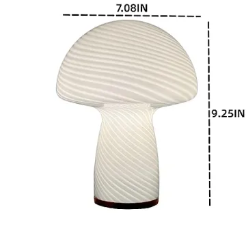 Dimmable Mushroom Lamp, Vintage Style Small Nightstand Lamp