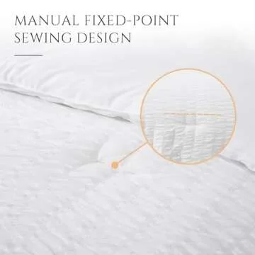 JOLLYVOGUE Queen Comforter Set, 3 Pieces White Seersucker Comforters Queen Size, Lightweight & Fluffy Bedding Sets Queen for All Season with 1 Ruffle Comforter and 2 Ruffle Pillowshams