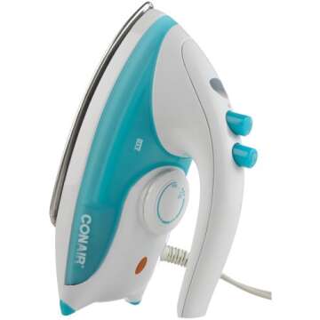 Conair EZ Press 800 Watt Handheld Steam Iron for Travel and Home Use