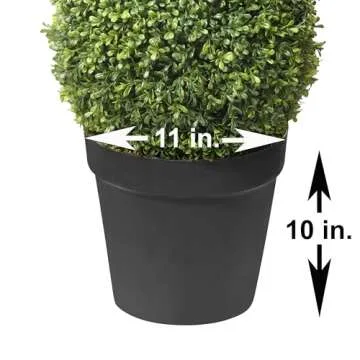 Haute Decor Adjustable Artificial Topiary - Includes 1 Artificial Topiary - Adjustable Configuration up to 64 inches Tall - Topiary for Front Porch - Made of 100% Recycled Plastic