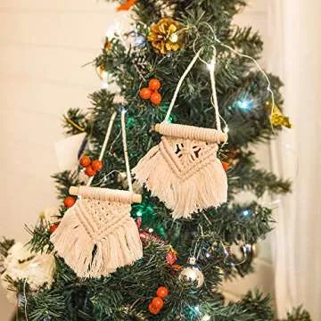 Mkono Mini Macrame Hanging - Boho Decor for Any Space