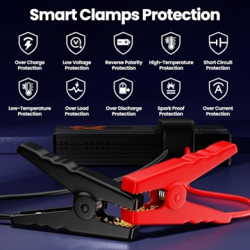 Powerful 3000A Jump Starter with Air Compressor