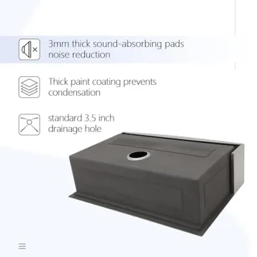 Lordear Farmhouse Kitchen Sink 33 Inch Stainless Steel