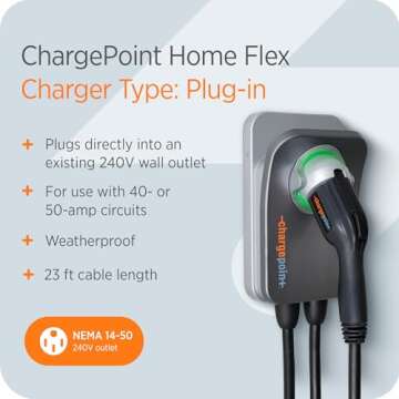 ChargePoint HomeFlex Level 2 EV Charger for Smart Home Charging