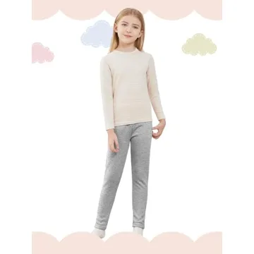Kiiavoro Girls Fleece Lined Leggings for Winter Comfort