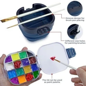 Airtight Paint Saver Box, 16-Well Compact Palette