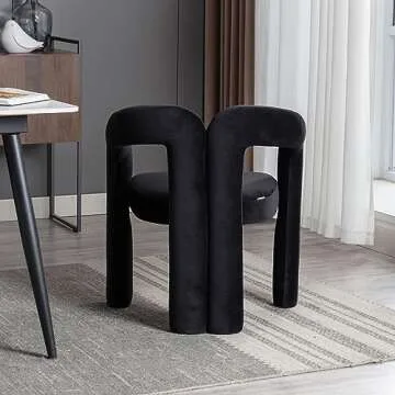 Topjia Modern Barrel Dining Chairs Set of 2,Velvet Upholstered Accent Side Chair with Arms Comfy Makeup Vanity Chairs,Back Comfy Side Chair,Lounge Arm Chair for Kitchen Living Room Chairs