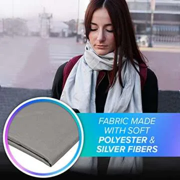 DefenderShield EMF Protection 5G Scarf for Men and Women