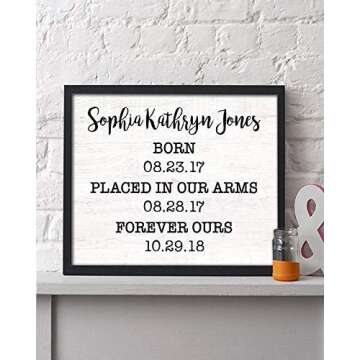 CANARY ROAD Adoption Day Paper Art Print | Adoption Gift | Gotcha Gift | Gotcha Day | Adoptive Paren...