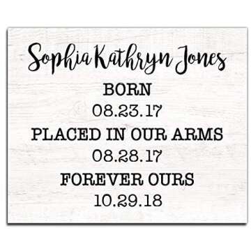 CANARY ROAD Adoption Day Paper Art Print | Adoption Gift | Gotcha Gift | Gotcha Day | Adoptive Parents Gift | Gotcha Day | Adoption Gift | Adoption Photo