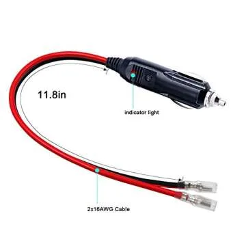 High-Quality 12V Cigarette Lighter Plug Set with LED Indicator