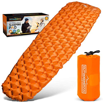 Outdoorsman Lab Sleeping Pad for Camping - Patented Camp Mat, Ultralight - Best Compact Inflatable A...