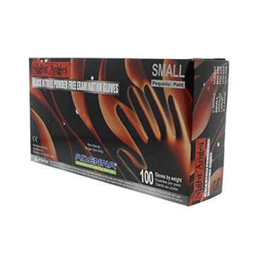 Adenna NGL220 Night Angel Nitrile Powder Free Exam Gloves, 4 mil, Black, Small (Pack of 100)