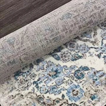 4620 Distressed Cream 3'11x5'3 Area Rug Carpet Large New