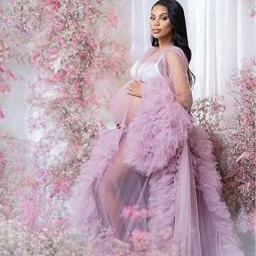 Shop Yexinbridal Tulle Maternity Photoshoot Dress for Elegance