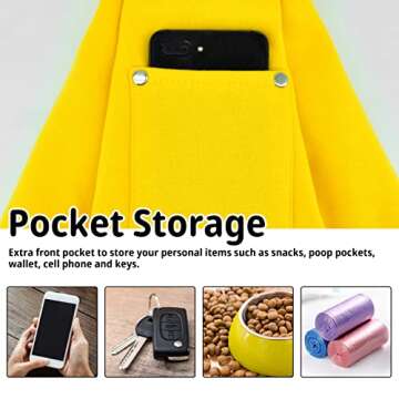 Cuby Dog and Cat Sling Carrier – Hands Free Reversible Pet Papoose Bag - Adjustable - Soft Pouch and Tote Design – Suitable for Puppy, Small Dogs, and Cats for Outdoor Travel (Yellow)