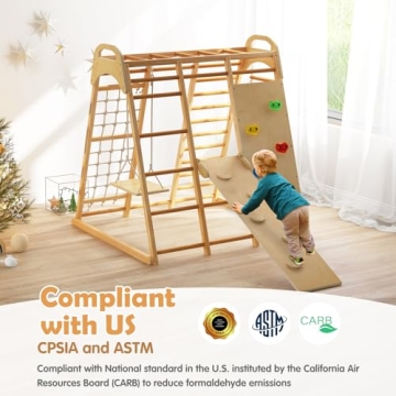 INFANS 8 in 1 Kids Indoor Jungle Gym for Playtime Fun