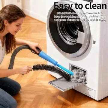 Dryer Vent Cleaner Kit - Universal Vacuum Attachment & Brush