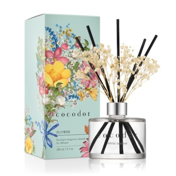 COCODOR Reed Diffuser Set with White Jasmine