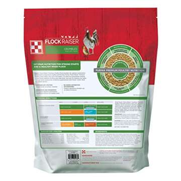 Purina Flock Raiser Crumbles Poultry Feed Nutritionally Complete - 5 Pound (5 lb) Bag