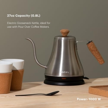 Bodum 27oz Melior Gooseneck Electric Kettle, Fast Boiling & Precision Pouring