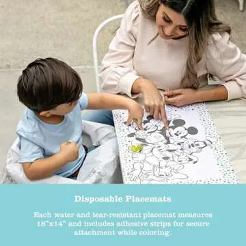 J.L. Childress Disney Baby Dining-Out Bundles - 3 Restaurant Bundles for Toddlers - Each Bundle Includes 1 Disposable Bib, 1 Disposable Placemat and 1 Disposable High Chair Cover - 9 Products Total