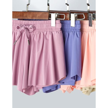 Trendy Girls 2-in-1 Butterfly Sports Shorts Set