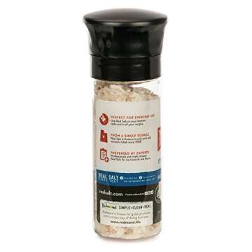 Redmond Real Sea Salt - Natural Unrefined Gluten Free, Coarse Salt with Coarse Grinder (Original)