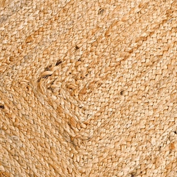 KLAVATE Bohemian Jute Scalloped Area Rug - Chic Design