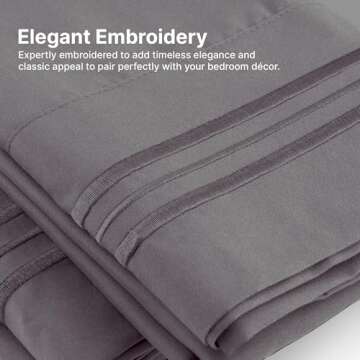 King Pillow Cases Set of 2 - Ultra Soft Hotel Quality Pillowcase Covers - Luxury Comfy Bedding for Women, Men, Kids and Teens - Machine Washable Pillow Protectors - 2 Pieces Set - King Size Dark Grey