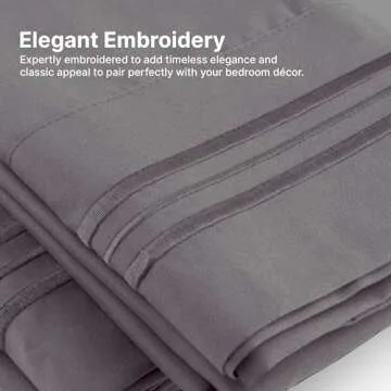 King Pillow Cases Set of 2 - Ultra Soft Hotel Quality Pillowcase Covers - Luxury Comfy Bedding for Women, Men, Kids and Teens - Machine Washable Pillow Protectors - 2 Pieces Set - King Size Dark Grey