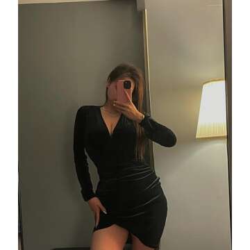 HUHOT Elegant Winter Wedding Guest Dress Long Sleeve Cocktail Black Formal Prom Dresses 2024 A Line Sexy Dresses for Women 2023 Trendy Date Night