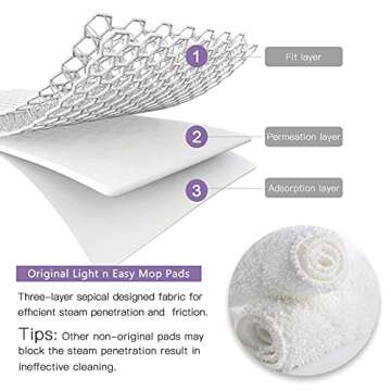 LIGHT 'N' EASY Steam Mop for Easy Cleaning on All Floors