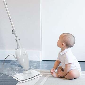 LIGHT 'N' EASY Steam Mop for Easy Cleaning on All Floors