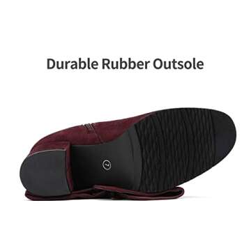 DREAM PAIRS Women's Burgundy Knee High Stretchy Fashion Boots Size 8.5 M US Jennifer-3