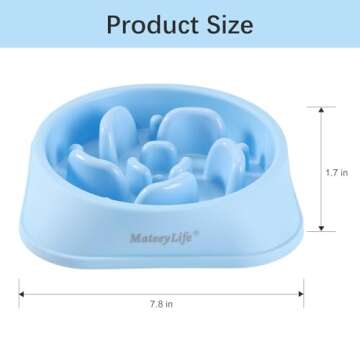MateeyLife Slow Feeder Dog Bowls 2PCS for Healthy Eating