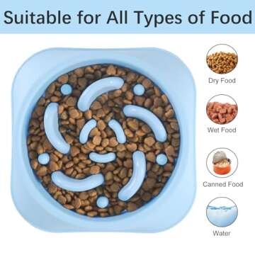 MateeyLife Slow Feeder Dog Bowls 2PCS for Healthy Eating