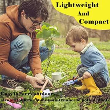 OKGD 6-Piece Garden Tools Set for Kids,Children Beach Sandbox Toy,Including Cylinder Scoop, Trowel, Spoon, Fork, Rake & Shovel for Kids