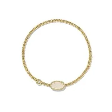 Kendra Scott Grayson Stretch Bracelet, 14k Gold Plated Brass, Drusy Quartz, Fashion Jewelry for Wome...