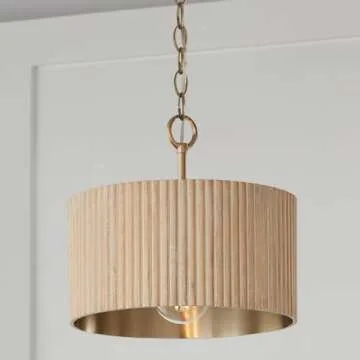 Artisan Handcrafted Mango Wood Ceiling Light Fixture