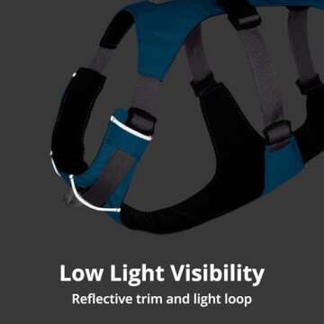 Ruffwear, Flag line Dog Harness, Lightweight and Reflective, No Pull Dog Lift Harness for Hiking, Running and Everyday Use, Blue Dusk, Medium