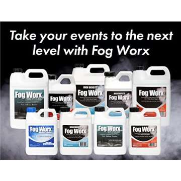 FogWorx Extreme High Density Fog Juice - Long Lasting, High Output, Water Based Fog Machine Fluid - Half Gallon, 64oz