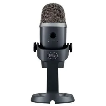 Blue Microphones Yeti Nano USB Microphone (Shadow Gray) Bundle with Studio Headphones and Pop Filter Compatible with Blue Sherpa Companion App (3 Items)