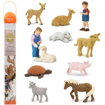 Safari Ltd. Petting Zoo TOOB - 10 Zoo Animal Figurines - Educational Toy Set For Boys, Girls, and Ki...